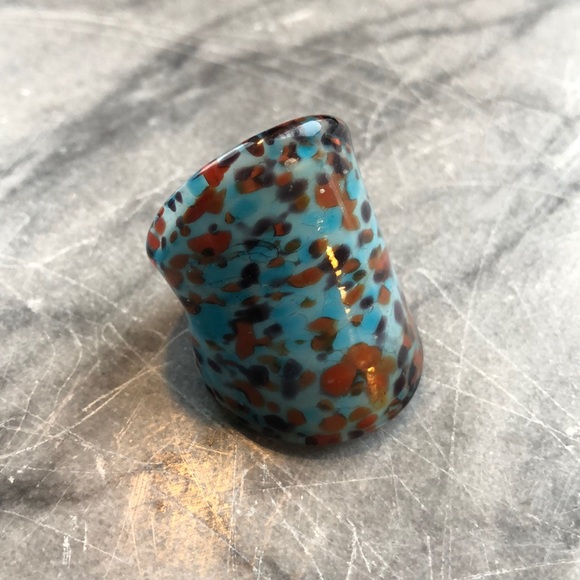 Multi-colored glass ring - Picture 1 of 3